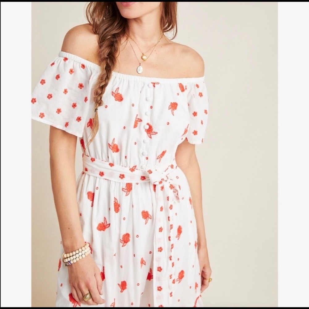 NWT Anthropologie Maeve Embroidered Floral  Esme Dress Size XSP - Picture 4 of 15